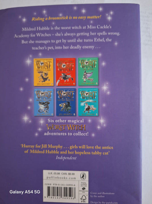 Used Worst Witch books for sale UK featuring the covers of six magical adventures by Jill Murphy